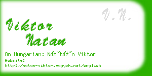 viktor natan business card